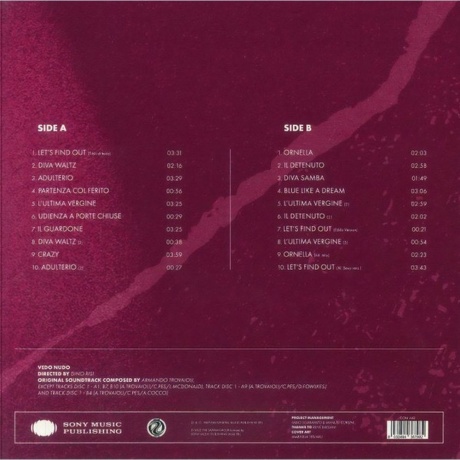 Ost - Vedo Nudo (Armando Trovajoli) (Coloured) (8032484367982) виниловая пластинка - фото 2