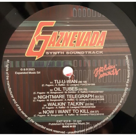 Gaznevada - Synth Soundtrack (8014360091013) виниловая пластинка - фото 4