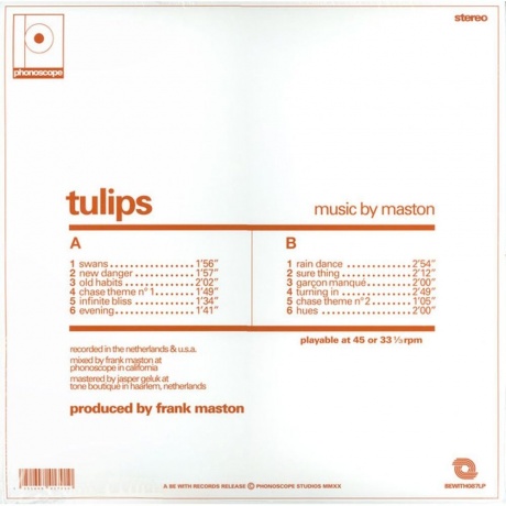 Maston - Tulips (4251648417910) виниловая пластинка - фото 2