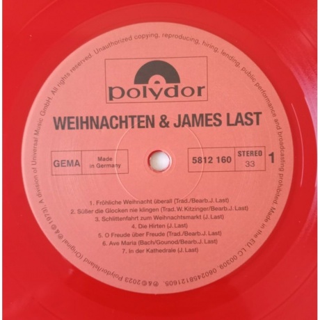 James Last - Weihnachten &amp; James Last (Coloured) (0602458121605) виниловая пластинка - фото 3