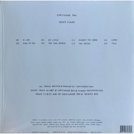 Christopher Rau - Asper Clouds (0827170358560) виниловая пластинка - фото 2