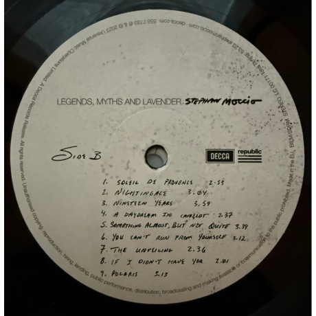 Stephan Moccio - Legends, Myths And Lavender (0602455577337) виниловая пластинка - фото 5