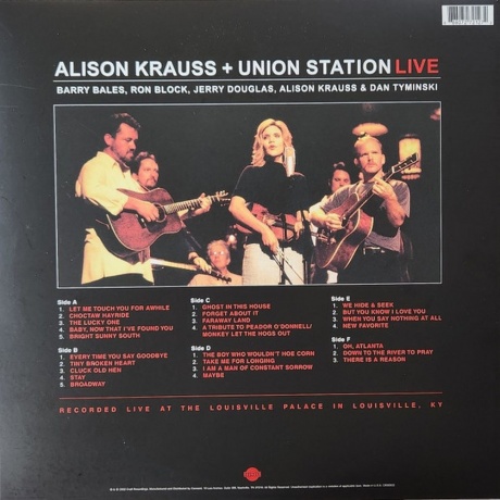 Alison Krauss - Live (0888072721272) виниловая пластинка - фото 6