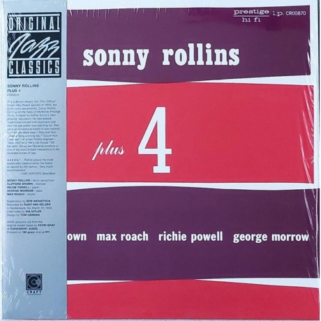 

Sonny Rollins - Plus 4 (Analogue, Original Jazz Classics) (0888072693845) виниловая пластинка