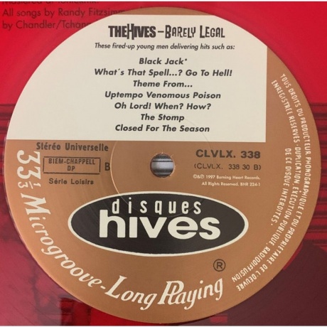 The Hives - Barely Legal (Coloured) (0045778204007) виниловая пластинка - фото 6