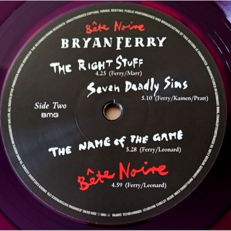 Bryan Ferry - Bete Noire (Coloured) (4099964185133) виниловая пластинка - фото 4