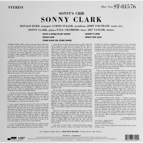 Sonny Clark - Sonny'S Crib (0602468070092) виниловая пластинка - фото 2
