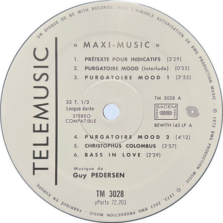 Guy Pedersen - Maxi Music (4251804140225) виниловая пластинка - фото 3
