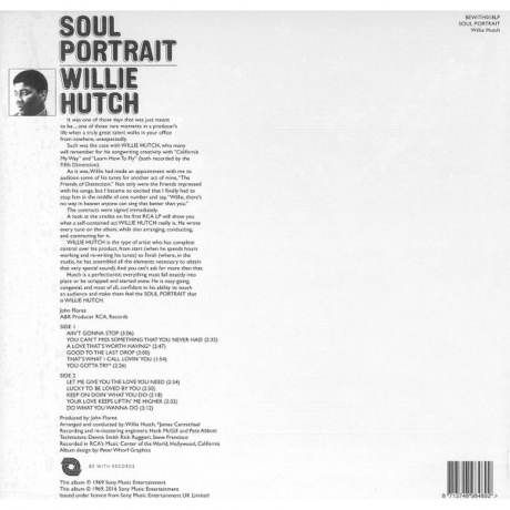 Willie Hutch - Soul Portrait (8713748984892) виниловая пластинка - фото 2