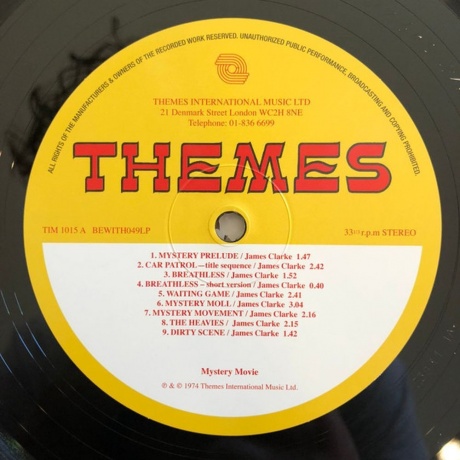 James Clarke - Mystery Movie: Themes (4260544825996) виниловая пластинка - фото 3