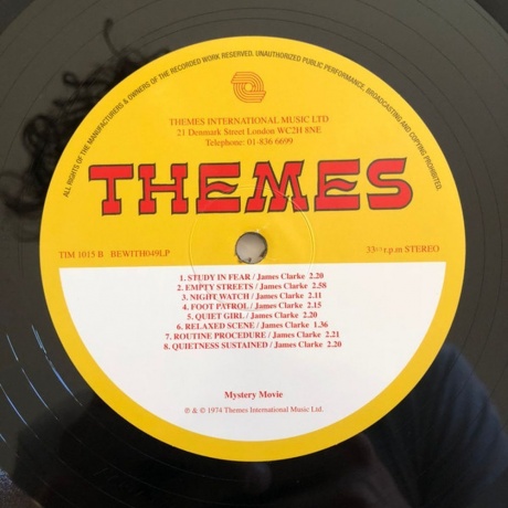 James Clarke - Mystery Movie: Themes (4260544825996) виниловая пластинка - фото 4