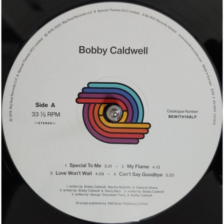 Bobby Caldwell - Bobby Caldwell (4251804141970) виниловая пластинка - фото 3