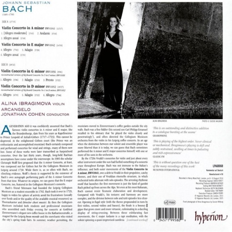 Alina Ibragimova - Bach: Violin Concertos (0034571995809) виниловая пластинка - фото 4