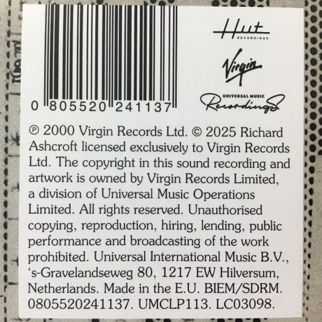 Richard Ashcroft - Alone With Everybody (0805520241137) виниловая пластинка - фото 12