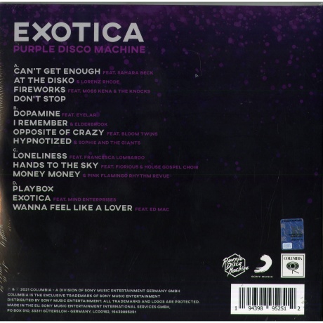 Purple Disco Machine - Exotica (0194398952512) виниловая пластинка - фото 2