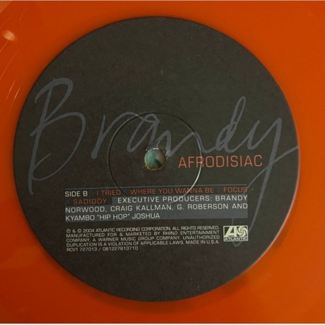 Brandy - Afrodisiac (coloured) (0081227813710) виниловая пластинка - фото 4