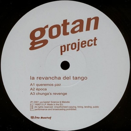 Gotan Project - La Revancha Del Tango (3760038140129) виниловая пластинка - фото 3