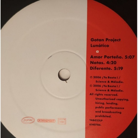 Gotan Project - Lunatico (3700077618975) виниловая пластинка - фото 2
