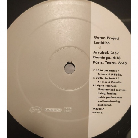 Gotan Project - Lunatico (3700077618975) виниловая пластинка - фото 5