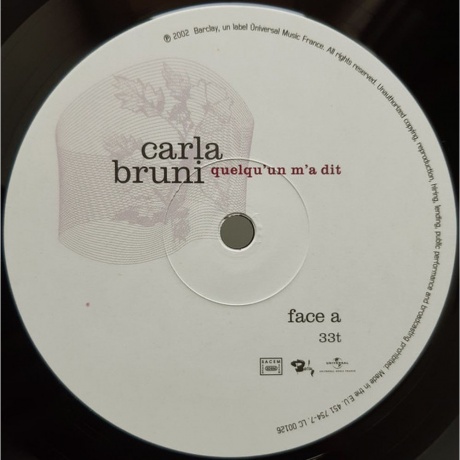 Carla Bruni - Quelqu'Un M'a Dit (0602445175475) виниловая пластинка - фото 4