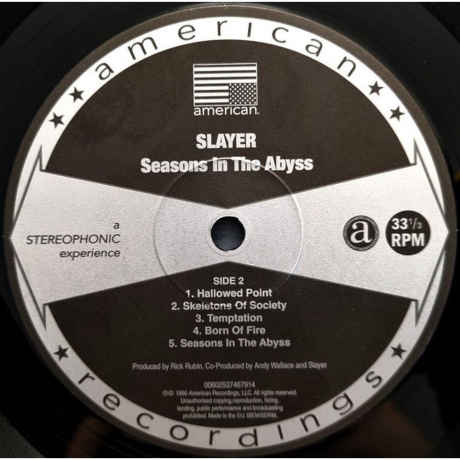 Slayer - Seasons In The Abyss (0602537467914) виниловая пластинка - фото 3