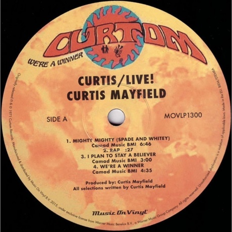 Curtis Mayfield - Curtis/Live! (8718469537846) виниловая пластинка - фото 4