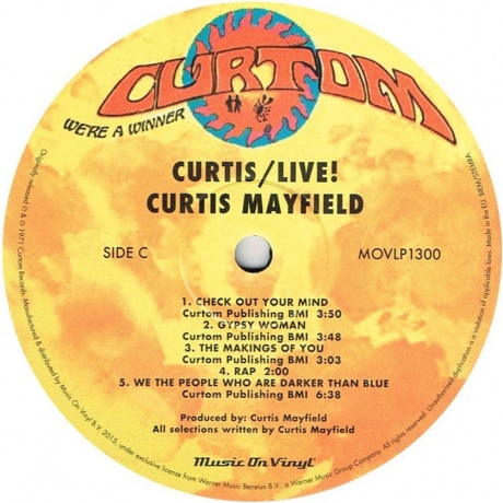 Curtis Mayfield - Curtis/Live! (8718469537846) виниловая пластинка - фото 6