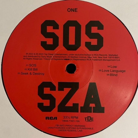 Sza - Sos (0196587792114) виниловая пластинка - фото 3
