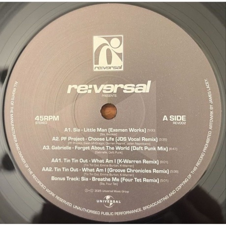 Various Artists - Reversal 002 (45 Rpm) (0602488080071) виниловая пластинка - фото 3