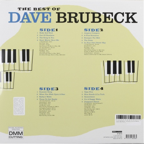 Dave Brubeck - Best Of (8712177060085) виниловая пластинка - фото 2
