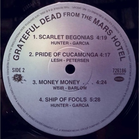 Grateful Dead - From The Mars Hotel (0603497826445) виниловая пластинка - фото 4