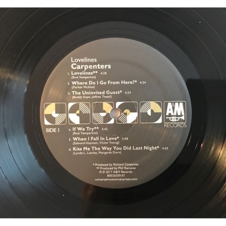 The Carpenters - Lovelines (0602557405309) виниловая пластинка - фото 2