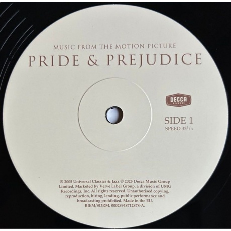 OST - Pride &amp; Prejudice (Dario Marianelli) (0028948712878) виниловая пластинка - фото 4