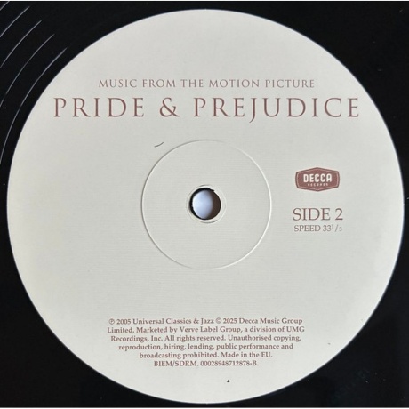OST - Pride &amp; Prejudice (Dario Marianelli) (0028948712878) виниловая пластинка - фото 5