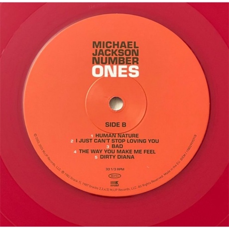 Michael Jackson - Number Ones (Red) (0199584107011) виниловая пластинка - фото 5