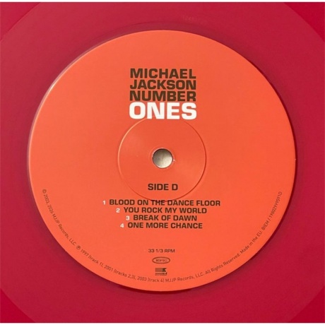 Michael Jackson - Number Ones (Red) (0199584107011) виниловая пластинка - фото 7