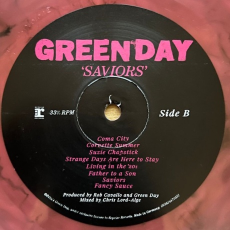 Green Day - Saviors (Pink/Black Marbled) (93624866183) - фото 3