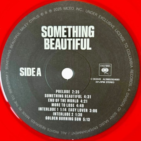 Miley Cyrus - Something Beautiful (Transparent Red) (198029240511) - фото 5