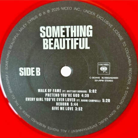 Miley Cyrus - Something Beautiful (Transparent Red) (198029240511) - фото 6