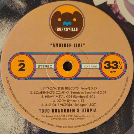 Utopia - Another Live (50Th Anniversary) (Clear) (81227809645) - фото 4