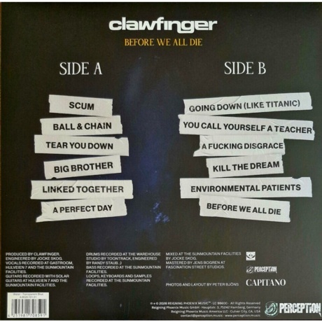 Clawfinger - Before We All Die (coloured) (4251981708591) - фото 3