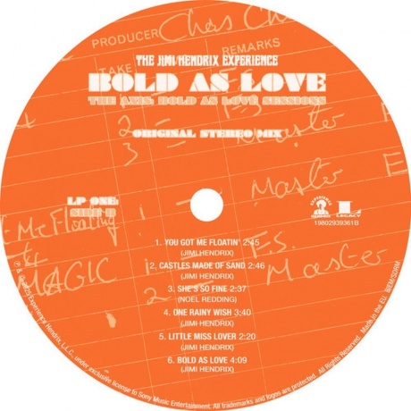 Jimi Hendrix - Bold As Love (Box) (0198029393613) - фото 19