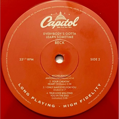 Beck - Everybody's Gotta Learn Sometime (coloured) (0199957140102) - фото 4