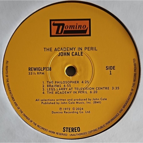John Cale - The Academy In Peril (0887830013819) - фото 3