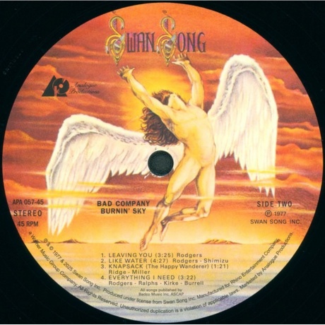 Bad Company - Burnin' Sky (Analogue) (0753088755774) - фото 3