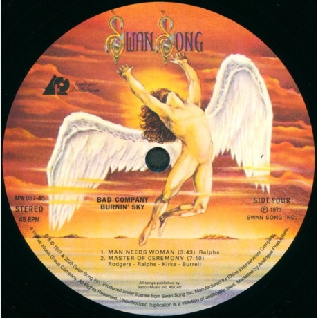 Bad Company - Burnin' Sky (Analogue) (0753088755774) - фото 5