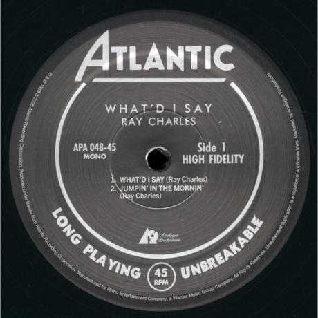 Ray Charles - What'd I Say (Analogue) (0753088754876) - фото 2