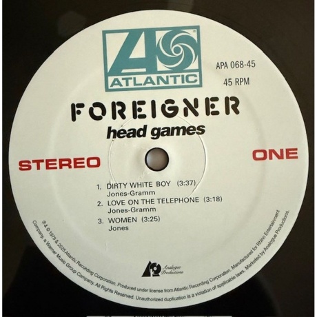 Foreigner - Head Games (Analogue) (0753088756870) - фото 2