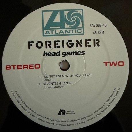 Foreigner - Head Games (Analogue) (0753088756870) - фото 3
