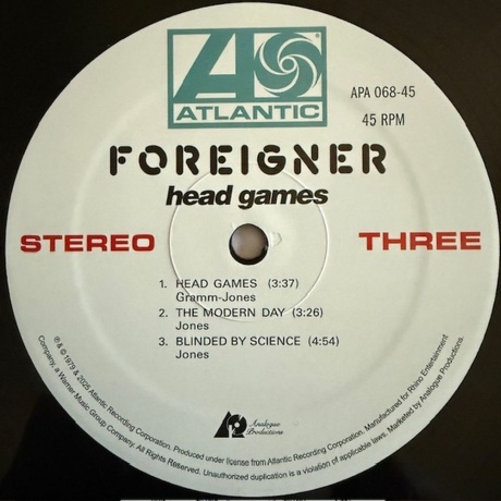 Foreigner - Head Games (Analogue) (0753088756870) - фото 4